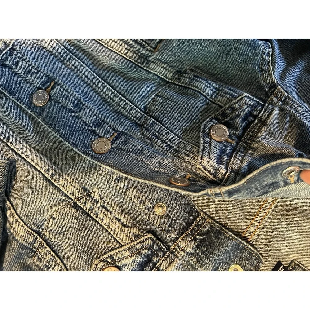 GAP Denim Jacket Childs Sz 8 Med  Jean Trucker Classic Button Snaps Y2K 90s